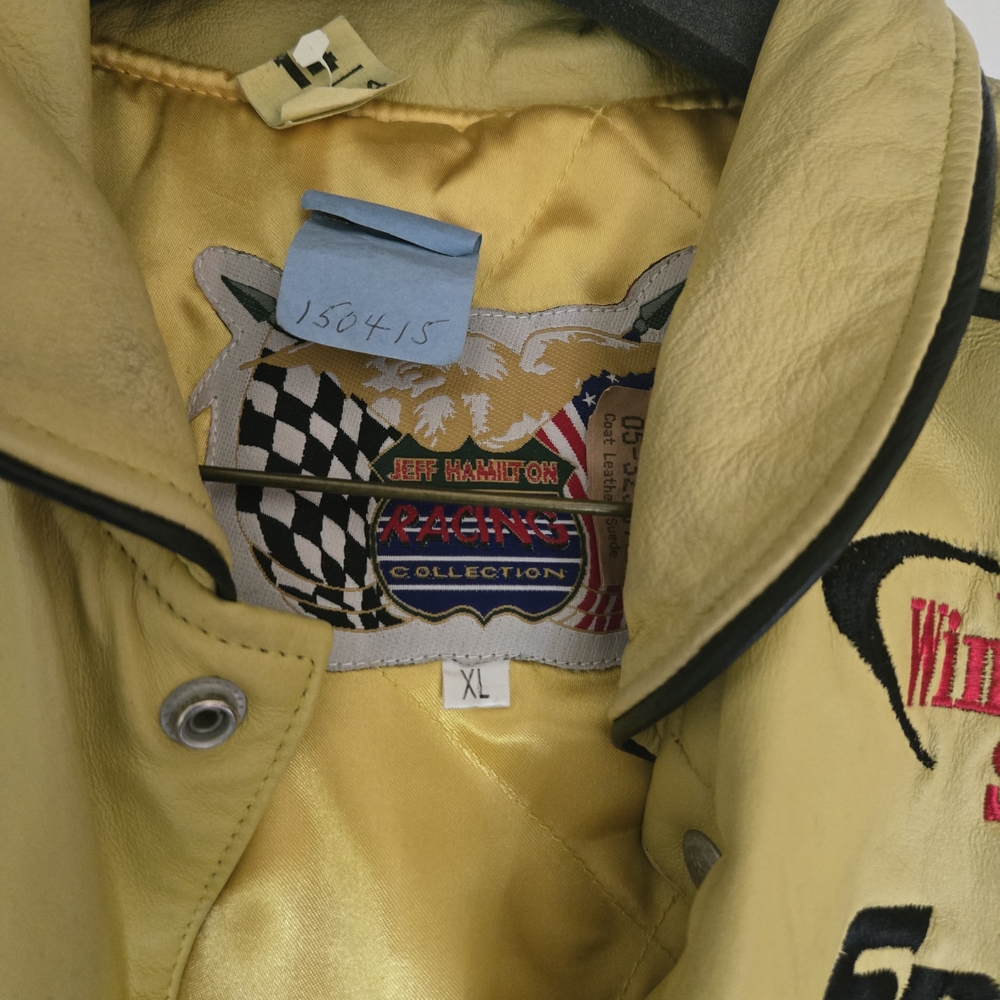Hamilton Yellow Racing Jacket Leather - Picture 3 of 6